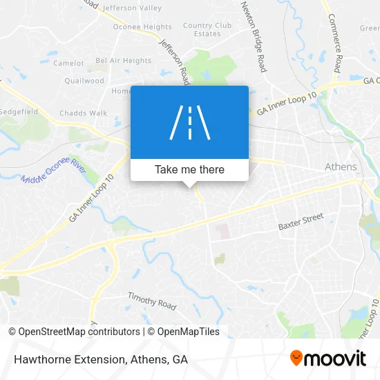 Hawthorne Extension map