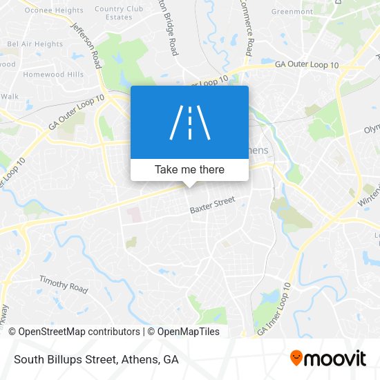 South Billups Street map