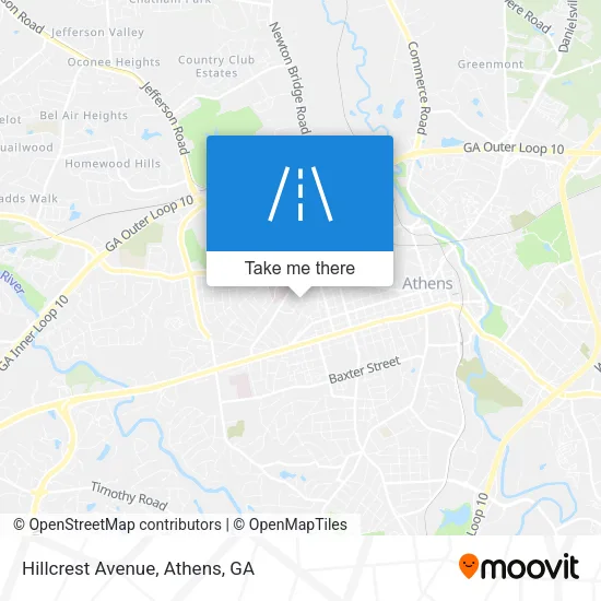Hillcrest Avenue map
