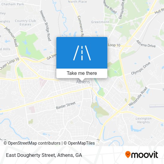 East Dougherty Street map