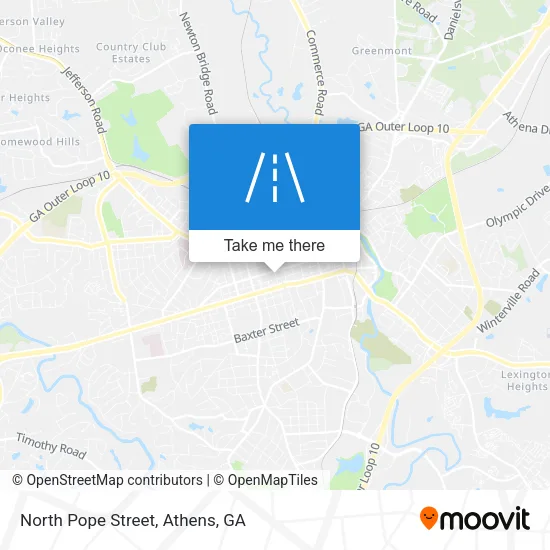 North Pope Street map
