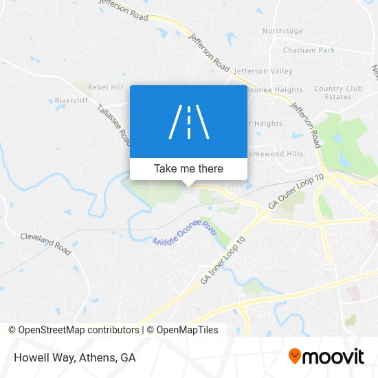 Howell Way map