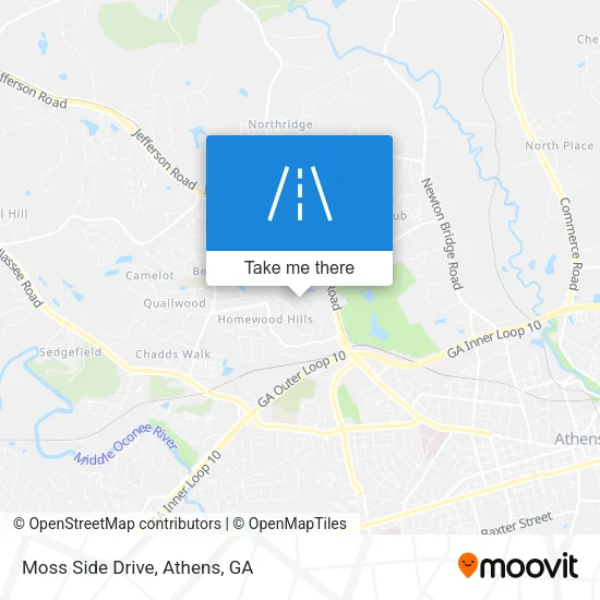 Moss Side Drive map