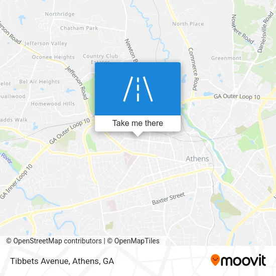 Tibbets Avenue map