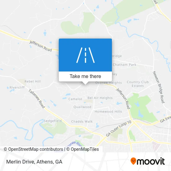 Merlin Drive map
