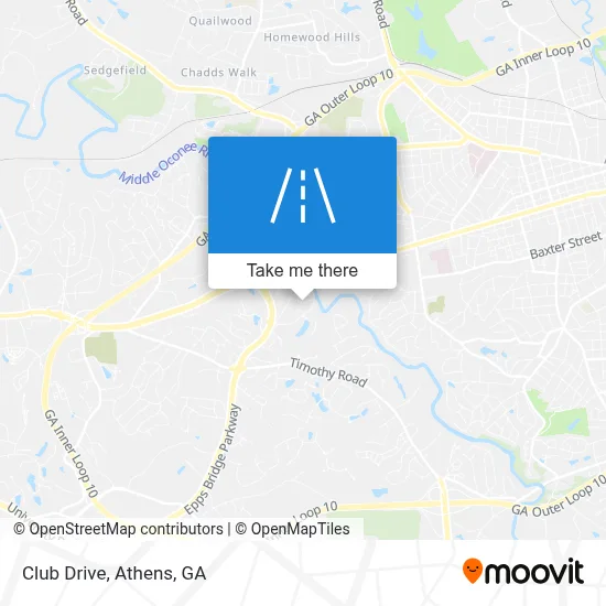 Club Drive map