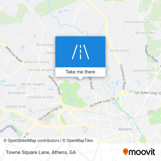 Towne Square Lane map