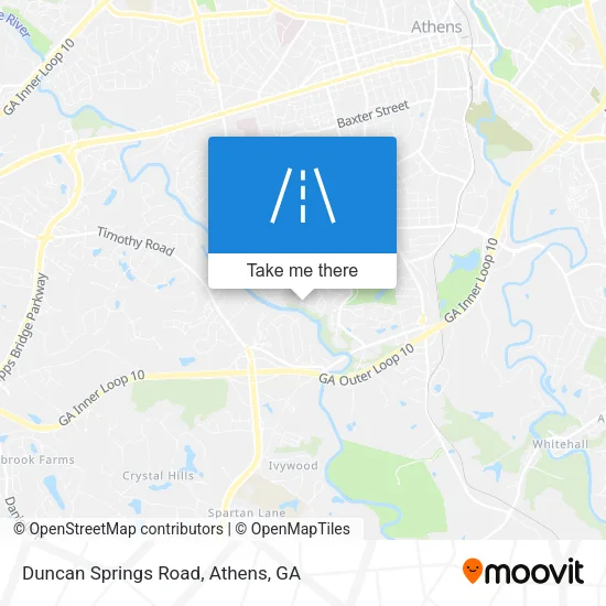 Duncan Springs Road map