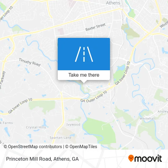 Princeton Mill Road map