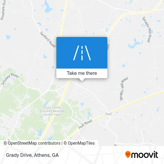 Grady Drive map