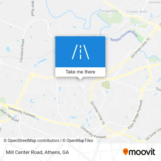 Mill Center Road map