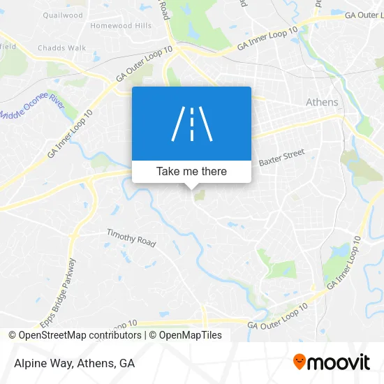 Alpine Way map