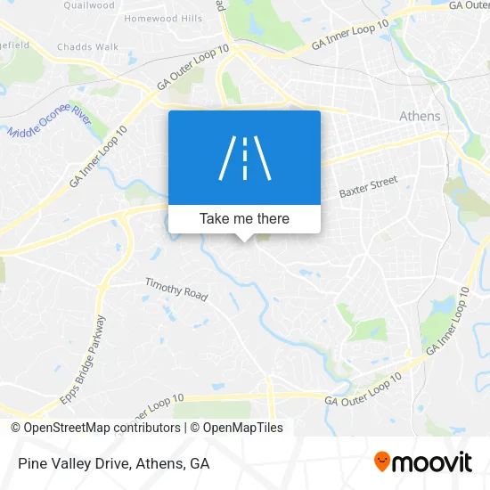 Pine Valley Drive map