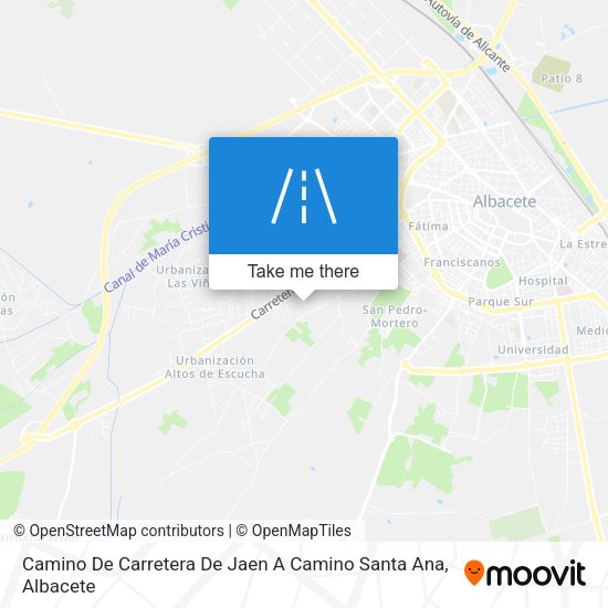 Camino De Carretera De Jaen A Camino Santa Ana map