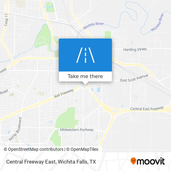 Central Freeway East map