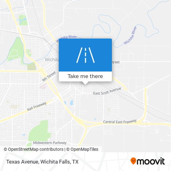 Mapa de Texas Avenue