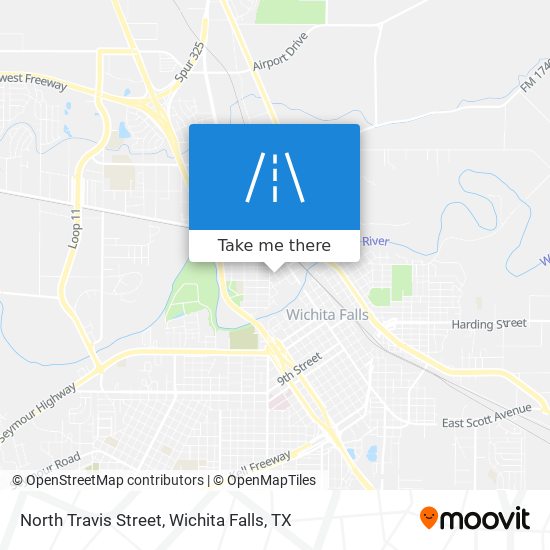 North Travis Street map