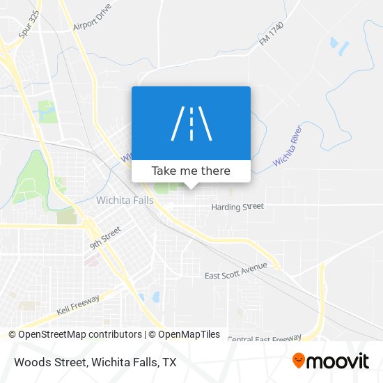 Woods Street map
