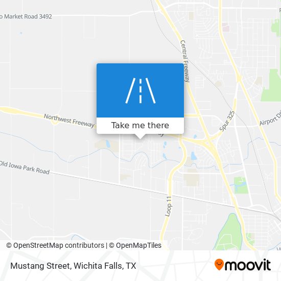 Mustang Street map