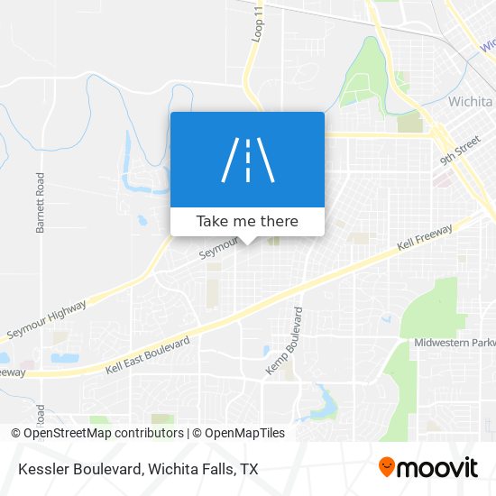 Kessler Boulevard map