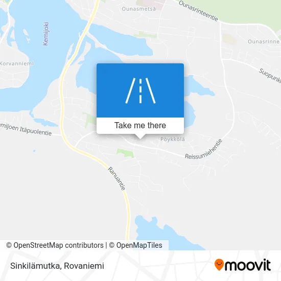 Sinkilämutka Lane map