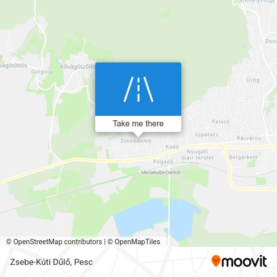 Zsebe-Kúti Dűlő map