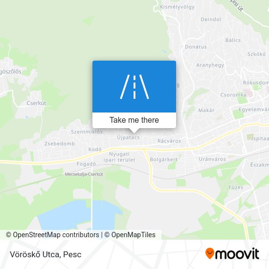 Vöröskő Utca map