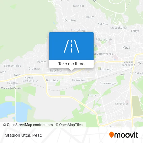 Stadion Utca map