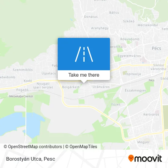 Borostyán Utca map