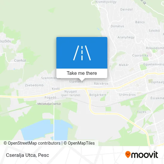 Cseralja Utca map