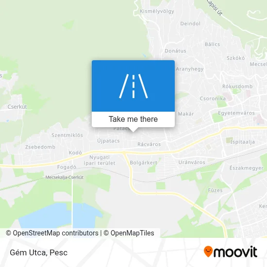Gém Utca map