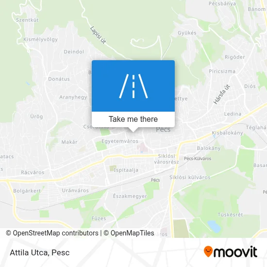 Attila Utca map