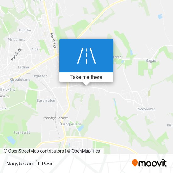 Nagykozári Út map