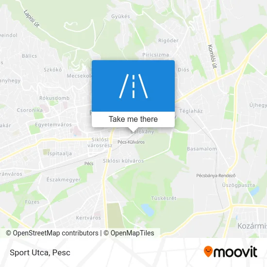 Sport Utca map