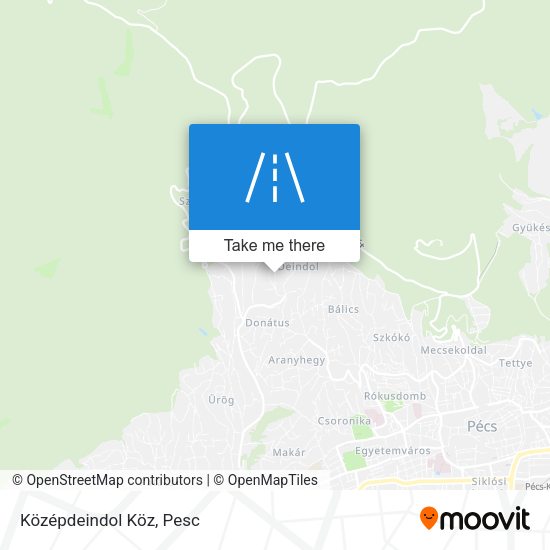 Középdeindol Köz map