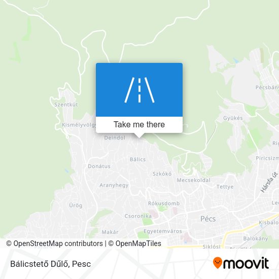 Bálicstető Dűlő map
