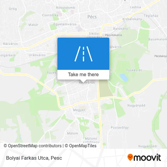 Bolyai Farkas Utca map