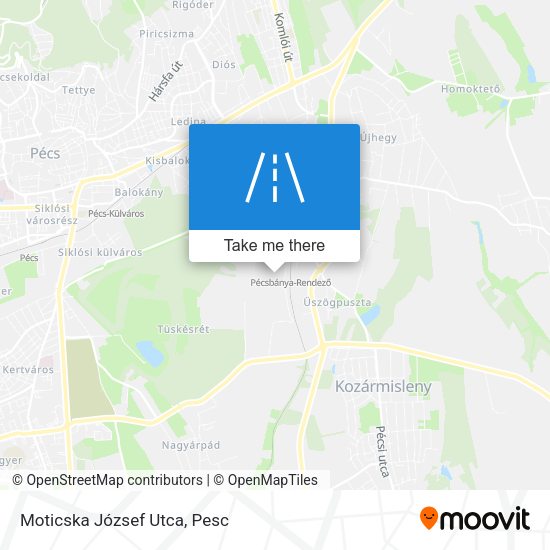 Moticska József Utca map