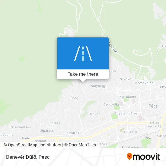 Denevér Dűlő map
