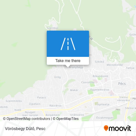 Vörösbegy Dűlő map