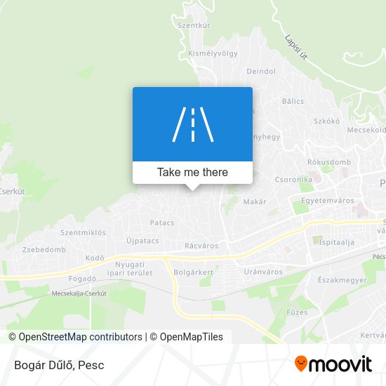 Bogár Dűlő map
