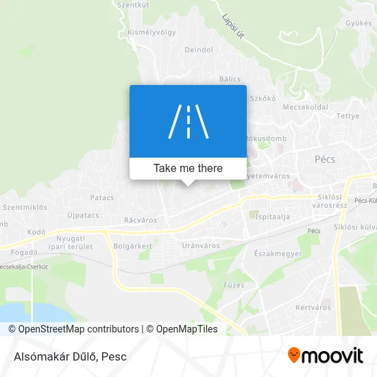 Alsómakár Dűlő map