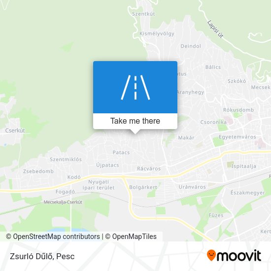 Zsurló Dűlő map