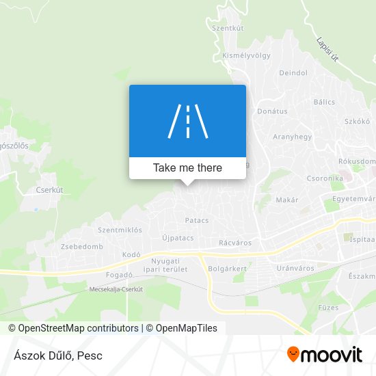 Ászok Dűlő map