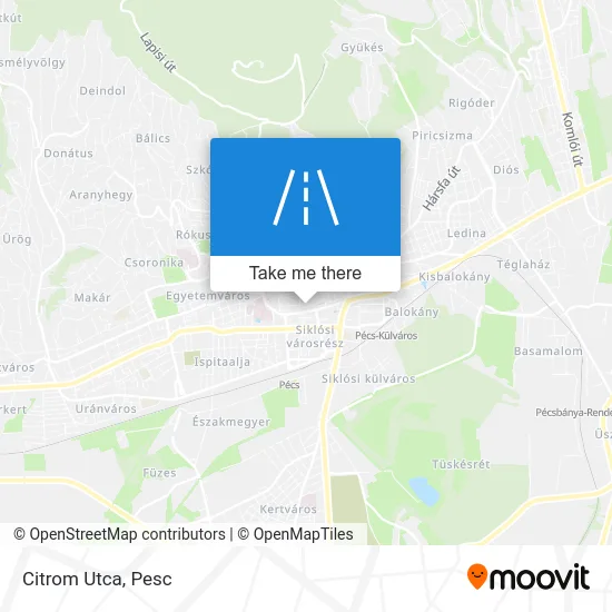 Citrom Utca map