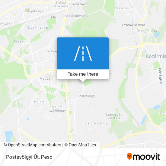 Postavölgyi Út map