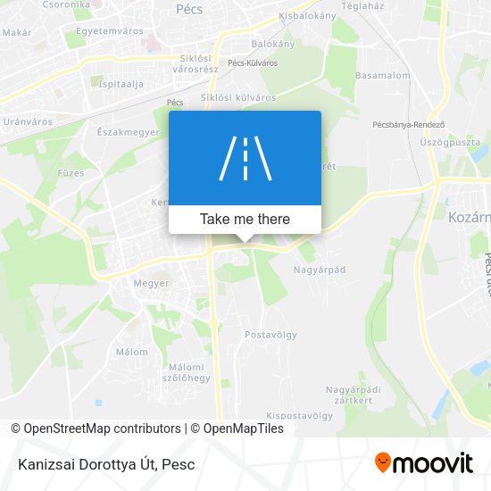Kanizsai Dorottya Út map