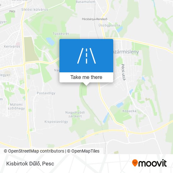 Kisbirtok Dűlő map