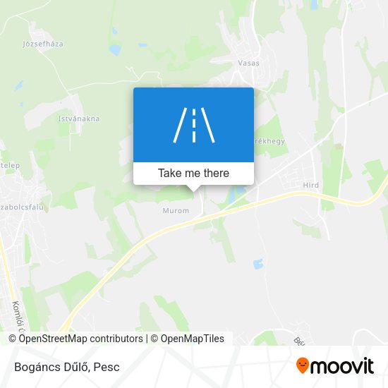 Bogáncs Dűlő map