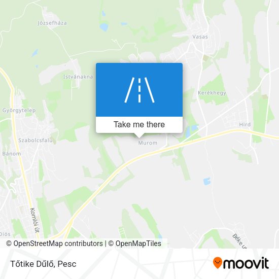 Tőtike Dűlő map